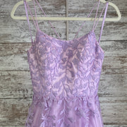 LAVENDER/FLORAL A LINE GOWN