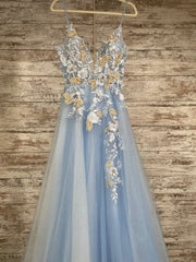 BLUE/WHITE A LINE GOWN (NEW)