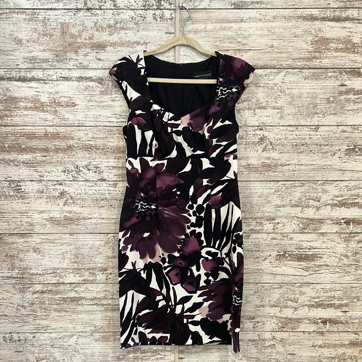 BLACK/PURPLE FLORAL DRESS