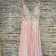 PINK SPARKLY A LINE GOWN