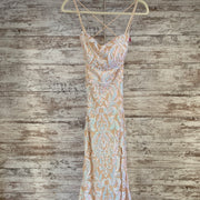 TAN FULL SEQUIN LONG DRESS