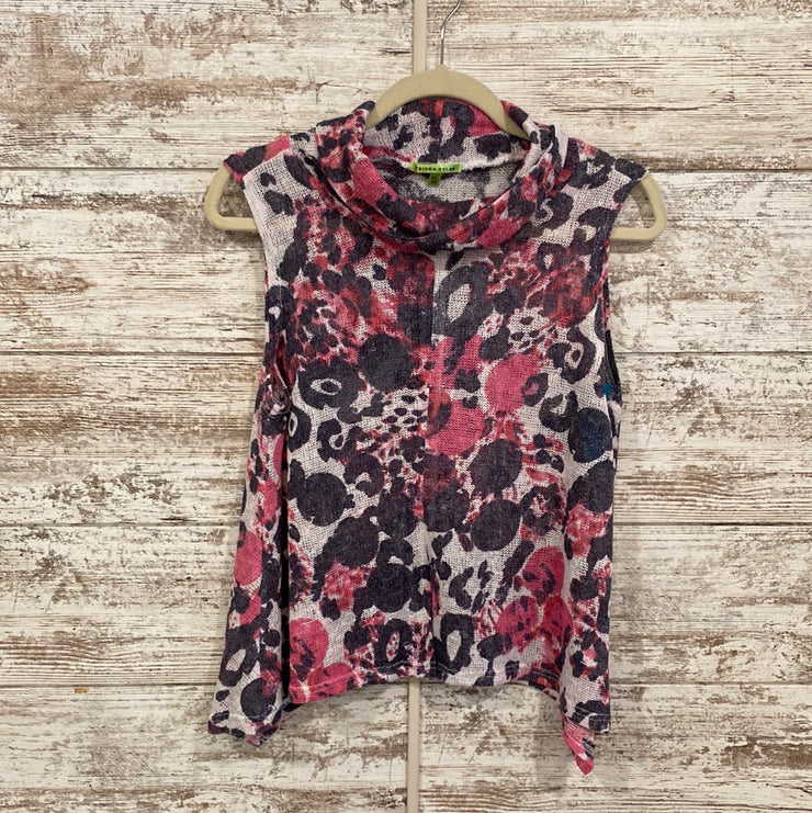 PINK/GRAY SLEEVELESS TOP