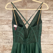GREEN A LINE GOWN