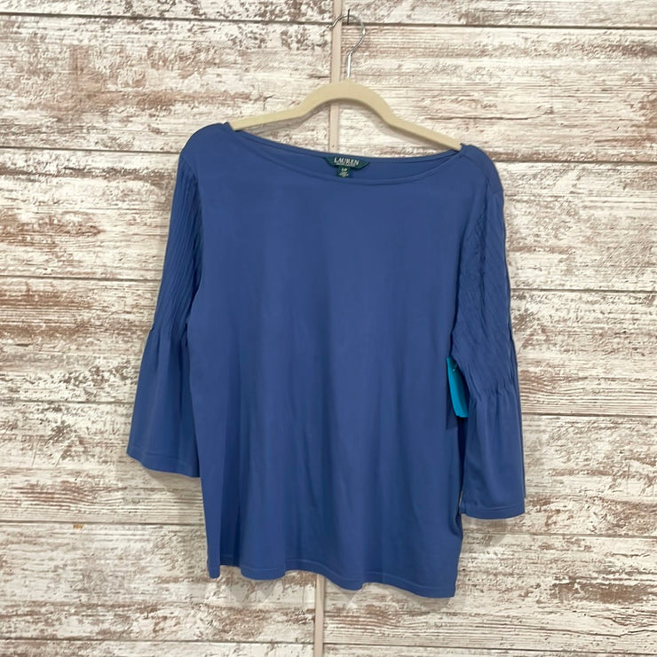 BLUE LONG SLEEVE TOP