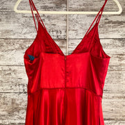 RED A LINE GOWN