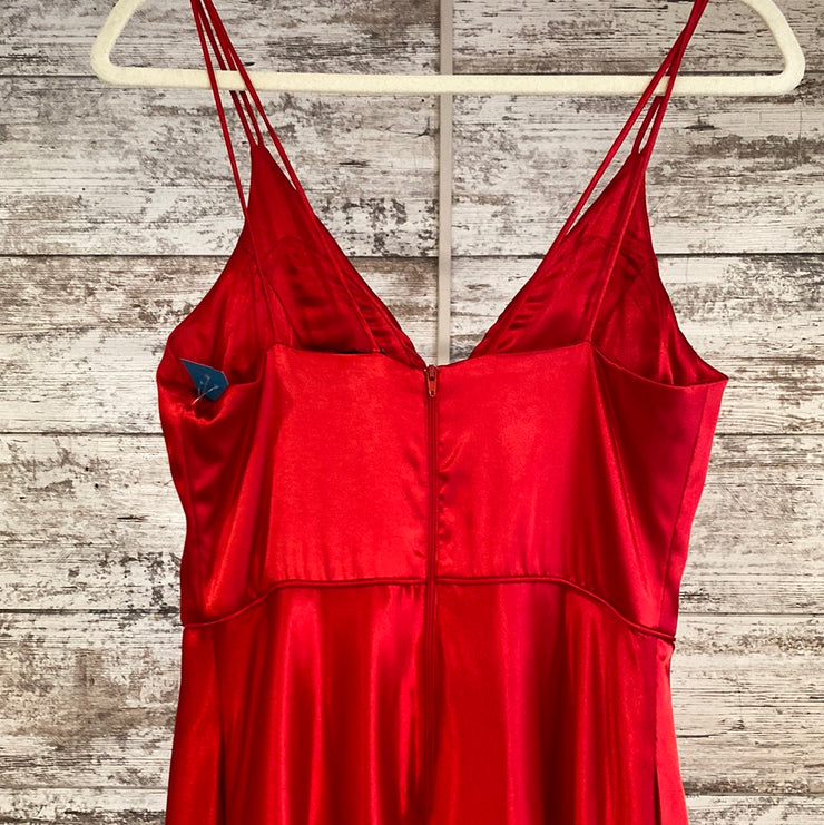 RED A LINE GOWN