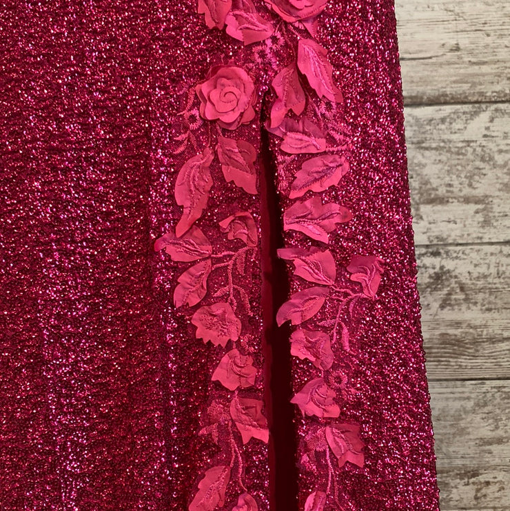 PINK/FLORAL LONG GOWN (NEW)