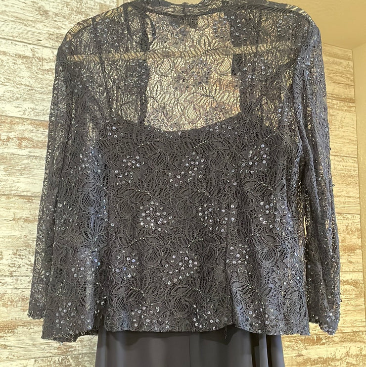 NAVY 2 PC. LONG DRESS SET