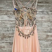 PINK/TAN LONG DRESS (NEW)