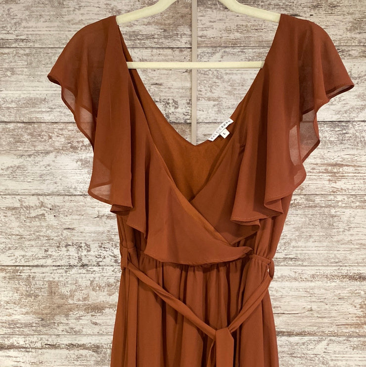 RUST LONG EVENING GOWN