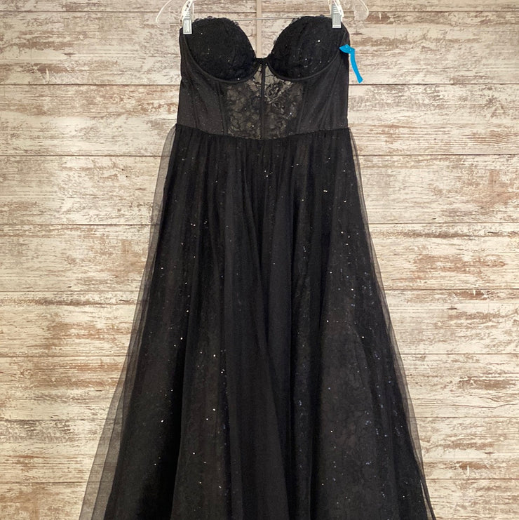 BLACK SPARKLY PRINCESS GOWN