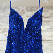 ROYAL BLUE SEQUIN LONG DRESS