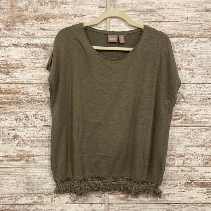 GREEN SHORT SLEEVE TOP