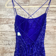 ROYAL BLUE SEQUIN LONG DRESS
