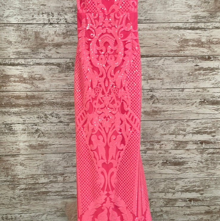 PINK SPARKLY LONG DRESS