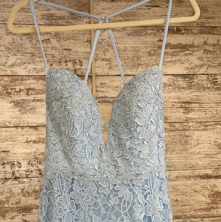 BLUE FLORAL MERMAID GOWN (NEW)