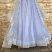 BLUE RUFFLED PRINCESS GOWN