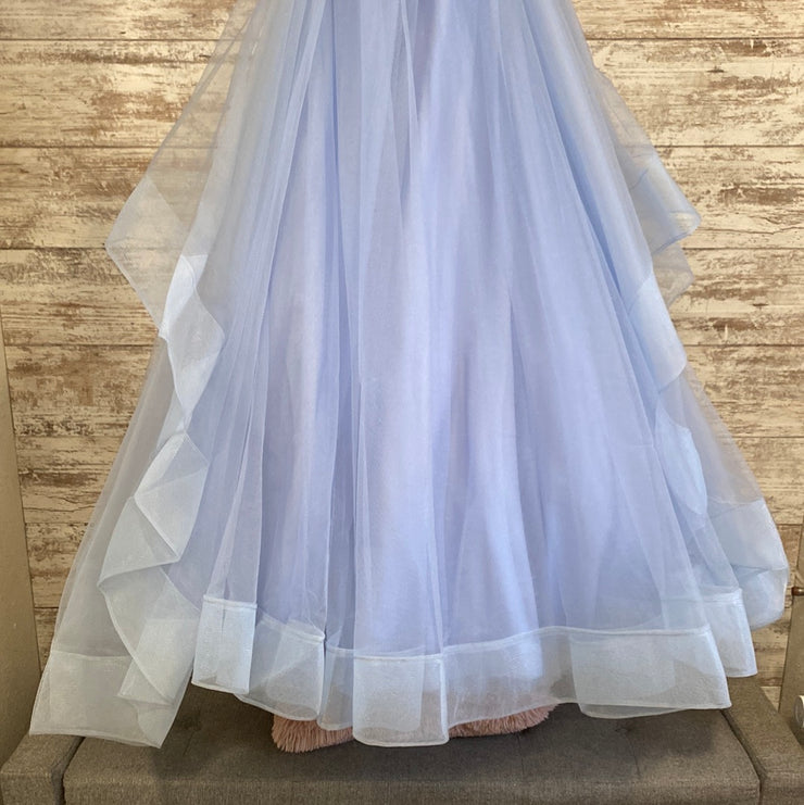 BLUE RUFFLED PRINCESS GOWN