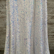 WHITE SEQUIN LONG GOWN (NEW)