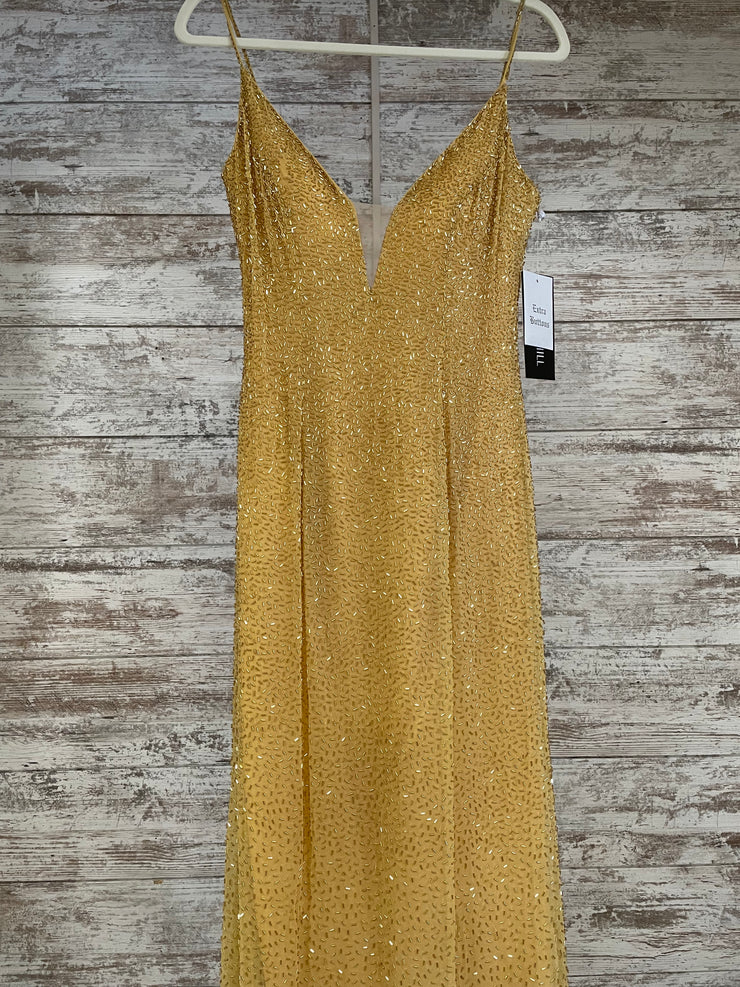 GOLD BEADED LONG GOWN (NEW)
