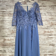 BLUE LONG EVENING GOWN (NEW)