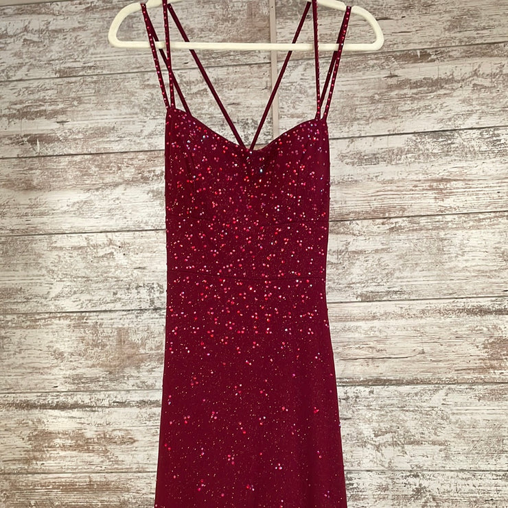 BURGUNDY LONG DRESS (NEW)