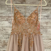 BLUSH/SPARKLY A LINE GOWN