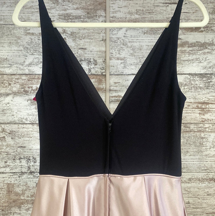 PINK/BLACK A LINE GOWN (NEW)