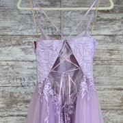 LAVENDER/FLORAL A LINE GOWN