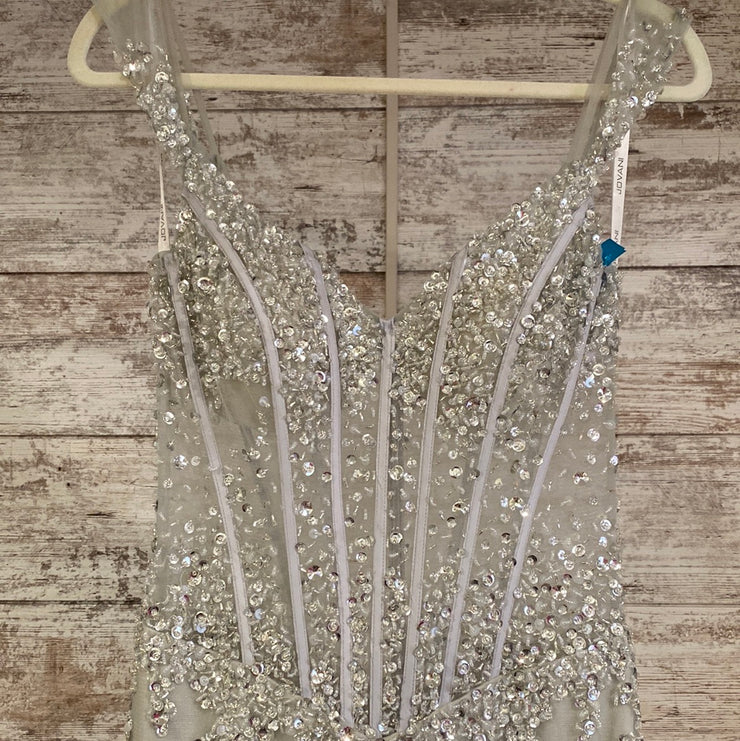 SILVER SPARKLY MERMAID GOWN