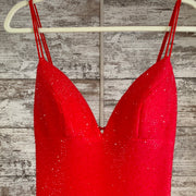 RED SPARKLY MERMAID GOWN