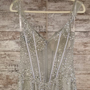 SILVER SPARKLY MERMAID GOWN