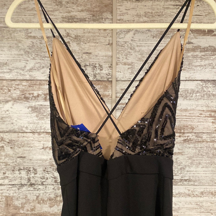 BLACK LONG EVENING GOWN