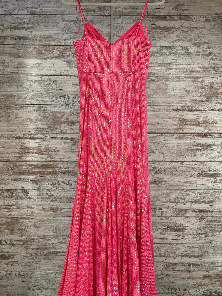 PINK SEQUIN LONG DRESS (NEW)