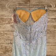 BLUE FLORAL MERMAID GOWN