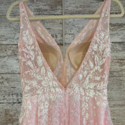 PINK SPARKLY A LINE GOWN