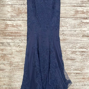 NAVY LACE MERMAID GOWN (NEW)