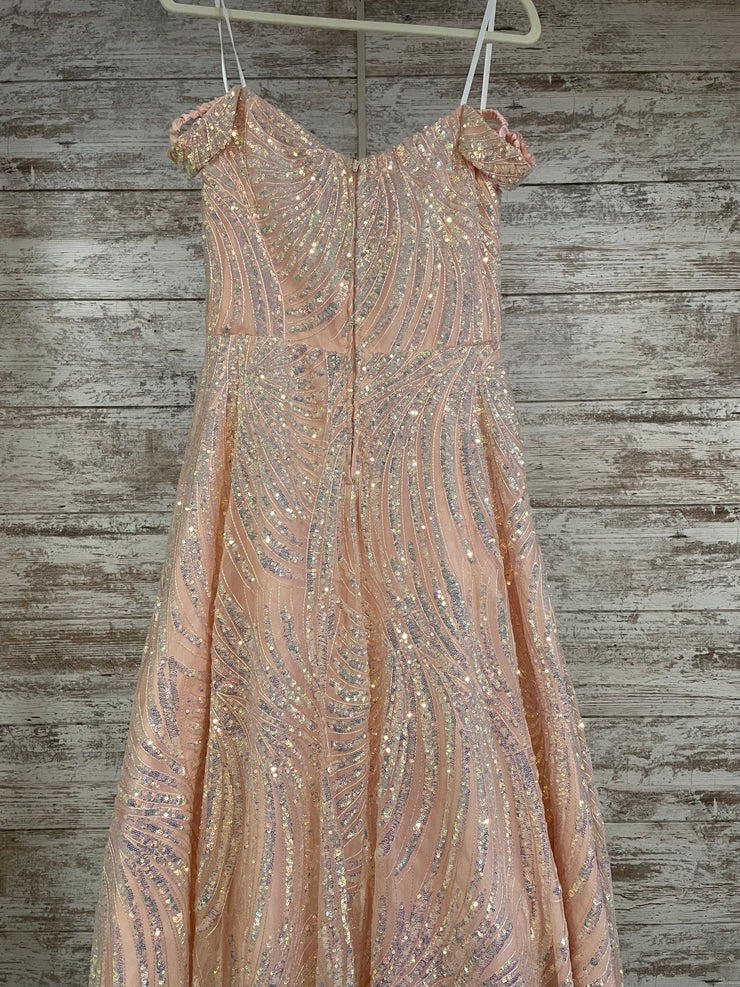 PINK SPARKLY A LINE GOWN (NEW)