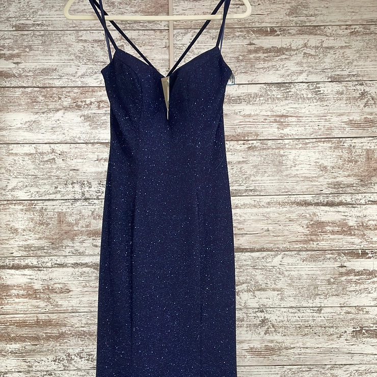 NAVY SPARKLY LONG DRESS (NEW)