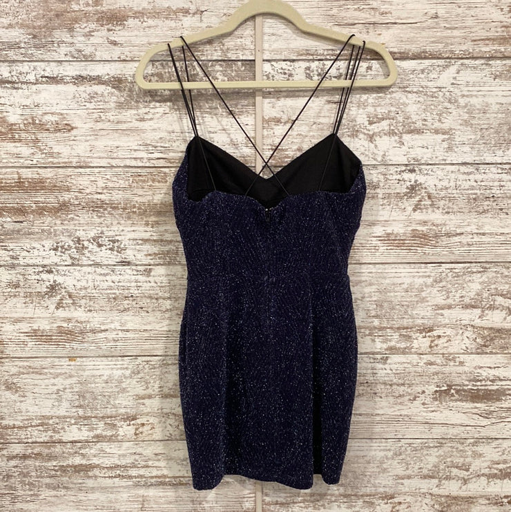 NAVY SPARKLY SHORT DRESS (NEW)