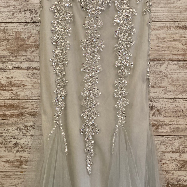 SILVER SPARKLY MERMAID GOWN