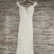 WHITE SEQUIN LONG DRESS (NEW)