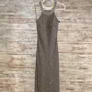 TAN BEADED LONG DRESS - NEW