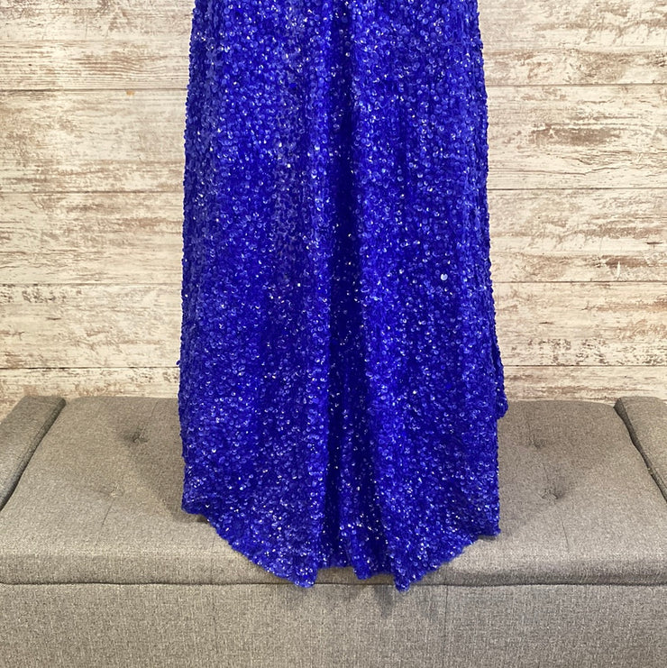 ROYAL BLUE SEQUIN LONG DRESS