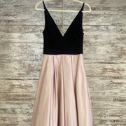 PINK/BLACK A LINE GOWN (NEW)