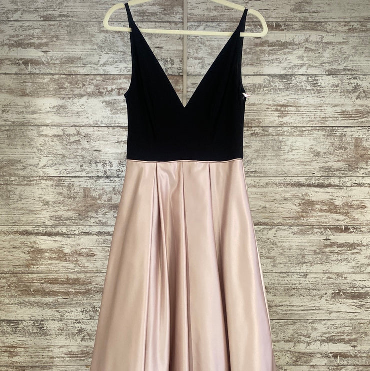 PINK/BLACK A LINE GOWN (NEW)