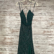 GREEN SPARKLY LONG DRESS (NEW)