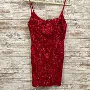 RED SEQUIN SHORT DRESS (NEW)