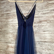 NAVY A LINE GOWN