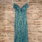 BLUE SPARKLY LONG DRESS (NEW)